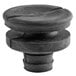 A black rubber circular knob with two holes on top.