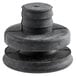 A black rubber Robot Coupe foot with a metal ring.