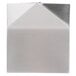 A close-up of an American Metalcraft stainless steel milk carton creamer.