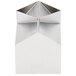 An American Metalcraft stainless steel milk carton creamer with a triangular shape.