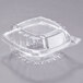Dart C53PST1 5 3/8 inch x 5 1/4 inch x 2 5/8 inch ClearSeal Clear Hinged Lid Plastic Container - 500/Case