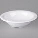 A white Carlisle melamine bowl with a rim.