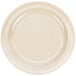 A white Thunder Group Nustone melamine plate with a round rim.