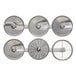 A group of 6 Hobart plate kits with 4 different discs.