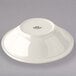 A white Tuxton pasta bowl with a logo on it.