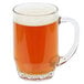 A Libbey glass mug filled with beer.