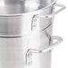 A Thunder Group aluminum double boiler pot with handles.