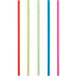 A group of colorful unwrapped Choice jumbo neon soda straws.