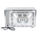 A silver rectangular Waring countertop convection oven with a black cord.