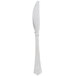 Silver Visions 7 1/2 inch Heavy Weight Silver Plastic Knife - 50/Pack