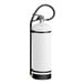 A white cylinder with a black hose and label for a Buckeye water mist fire extinguisher.