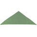 a green triangle shaped napkin