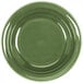 A green fluted ramekin with a circular edge.