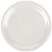 A white Carlisle melamine pie plate with a white rim.