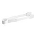 A white Thunder Group polycarbonate tongs with a flat grip.