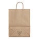 A brown paper bag with handles.