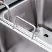 a close up of a stainless steel sink