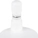 A white plastic bottle with a white label and a black lid.