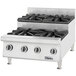 a large stainless steel stove