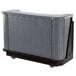 A granite gray and black Cambro portable bar cart.