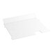 A white rectangular Manitowoc Ice splash shield assembly with a clear strip.