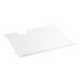 A white rectangular Manitowoc Ice splash shield with a hole in it.
