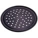 An American Metalcraft wide rim pizza pan with holes.