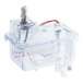 A clear plastic box with wires inside.