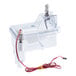 A transparent Manitowoc Ice float chamber with wires.