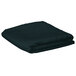 A folded hunter green rectangular table cover on a white background.