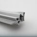 A close-up of a white plastic profile.