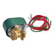 A Cleveland 1/4" normally open steam valve pressure switch with green and red wires and a metal part.