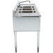 An Eagle Group stainless steel underbar sink with three bowls and a faucet.