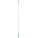 A green and white Unger OptiLoc telescopic pole with a green handle.