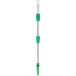 An Unger green and white telescopic pole with a green handle.