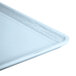 A sky blue Cambro dietary tray.