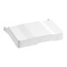 A white rectangular Manitowoc Ice water trough with holes.