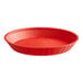 A red plastic Tablecraft diner platter in a red plastic basket.