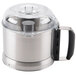 A Robot Coupe stainless steel cutter bowl kit with a lid.