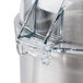 A close up of a stainless steel Robot Coupe 3 Qt. cutter bowl kit.
