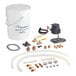 A Cleveland Boiler Service Kit in a bucket of water with other equipment.