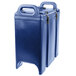 A navy blue plastic container with handles.