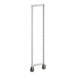 A white rectangular Camshelving® Premium mobile post kit with white wheels.