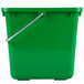 a green sign with a silver tip