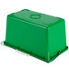 A green Unger plastic bucket with a sieve on top.