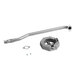 A US Range rear open top burner assembly with a metal pipe and a nut.