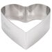 A silver Ateco heart shaped mold.
