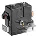 A Beverage-Air 302-677A relay, a black square electrical switch with silver metal parts.