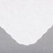 A Hoffmaster white paper traymat with a scalloped edge on a gray surface.