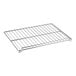 An American Range stainless steel rack with a wire grid.